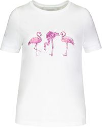 Bianca - Print-Shirt DINIA mit Frontmotiv und Pailletten-Applikation - Lyst