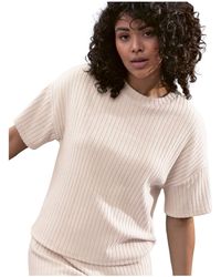 NINA VON C - Sweatshirt Homewearshirt mit kurzem Arm (1-tlg) weiche gerippte Qualität - Lyst