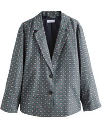 Next - Jackenblazer Einreihiger Blazer im Relaxed Fit mit Geomuster (1-tlg) - Lyst