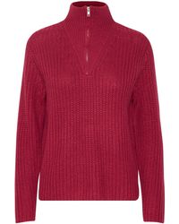 B.Young - Strickpullover Grobstrick Troyer mit Reißverschluss Kragen BYOTINKA HALFZIP JUMPER 3 - Lyst