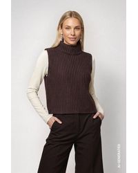 Monari - Pullunder Pullunder Basic Chenille Regular Fit Mit Stehkragen - Lyst