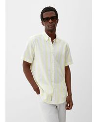 S.oliver - Kurzarmhemd Regular: Button Down-Hemd aus Leinenmix - Lyst