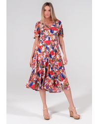 YC Fashion & Style - Sommerkleid mit Rückenausschnitt und lebendigem Muster Alloverdruck - Lyst