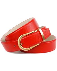 Anthoni Crown Leren Riem - Rood