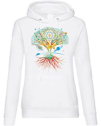 Youth Designz - Kapuzenpullover Hoodie Pullover "Bunter Baum" schöne Natur mit trendigem Frontprint - Lyst