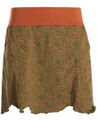 Vishes - Minirock Mini-Rock Baumwolle geometrisch elastischer Bund - Lyst