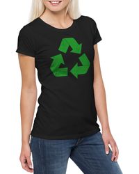 Urban Backwoods - Print- The Big Black Vintage Recycle Logo II T-Shirt Geek Superhero - Lyst
