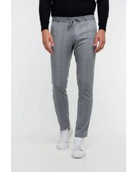 Zuitable - Anzughose – Elegante Streifenstruktur für Stil und Komfort - Bügelfalte vorne - Lyst