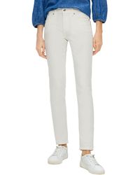 S.oliver - . -- Slim Fit Jeans Betsy in Creme (1-tlg) Five Pockets - Lyst