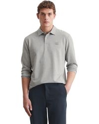 Marc O' Polo - Langarm-Poloshirt aus weichem Bio-Baumwoll-Viskose-Mix - Lyst