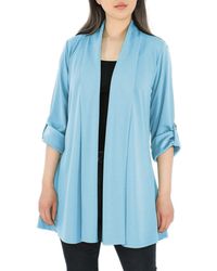 dy_mode - Cardigan – Leichte Übergangsjacke im Blazer-Stil in Unifarbe - Lyst