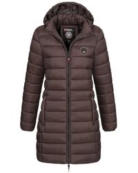 GEOGRAPHICAL NORWAY - Steppmantel Winterjacke Damen Steppjacke Parka Lange Steppmantel Wintermantel - Lyst
