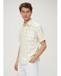 S.oliver - Kurzarmhemd Regular: Kariertes Hemd aus Baumwollstretch - Lyst