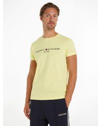 Tommy Hilfiger - Hilfiger T-Shirt TOMMY LOGO TEE aus reiner, nachhaltiger Baumwolle - Lyst