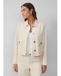 S.oliver - Funktionsjacke Leichte Jacke mit Strukturmuster und goldfarbenen Knöpfen Zierknopf - Lyst