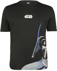 S.oliver - Rundhalsshirt Groß Größe T-Shirt schwarz Star WarsTM-Frontprint Darth Vader - Lyst