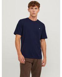 Jack & Jones - Rundhalsshirt JJEPAULOS TEE SS CREW NECK NOOS mit Logo Stickerei - Lyst