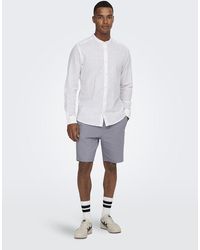 Only & Sons - Chinoshorts Leichte Stoff Bermuda Hose ONSLINUS 0007 COT LIN SHORTS NOOS - Lyst