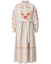 Rich & Royal - Sommerkleid maxi dress with embroidery organic, original - Lyst