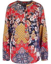 S.oliver Schlupfbluse mit unterschiedlichen, wunderschönen Alloverprints - Mehrfarbig