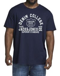 Jack & Jones - Print- Big Size Übergrößen T-Shirt - Lyst