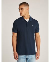 Tommy Hilfiger - Poloshirt TJM SLIM ESSENTIAL GD POLO SS mit Logostickerei - Lyst