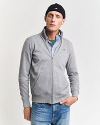 GANT - Sweatjacke REG SHIELD FULL ZIP SWEAT mit Logostickerei auf der Brust - Lyst