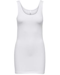 ONLY - Longtop ONLLIVE LOVE S/L LONG TANK TOP - Lyst