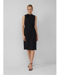 S.oliver - Minikleid Ärmelloses Viskosekleid im Relaxed Fit mit abnehmbarer Brosche 3D-Effekt - Lyst