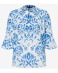MORE&MORE - &MORE Blusenshirt Printed CO-Voile Blouse, painted ornament print - Lyst