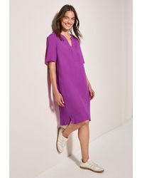 Cecil - Sommerkleid Splitneck, mit Leinen - Lyst
