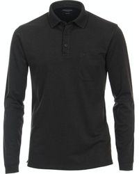 CASA MODA - Langarmshirt Polo-Shirt unifarben Poloshirt - Lyst