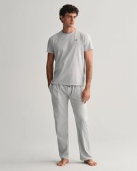 GANT - Pyjamaoberteil Shield Pyjama T-Shirt - Lyst