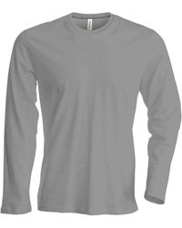 Kariban - Rundhalsshirt Langarmshirt Longsleeve Long Sleeve T-Shirt Baumwolle - Lyst