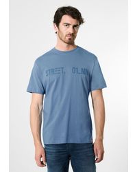 Street One Men - T-Shirt aus Jersey in Unifarbe - Lyst