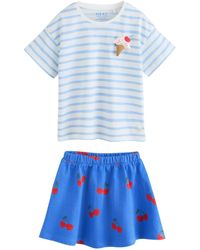 Next - Top & T-Shirt und Rock aus 100 % Baumwolle (2-tlg) - Lyst