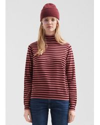 QS - Longpullover Strickpullover Pullover Mit Stehkragen Aus Viskosemix - Lyst