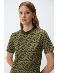 Jimmy Key - Blusentop Rundhalsausschnitt Kurzärmlig Gemustert Bluse - Lyst