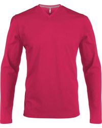 Kariban - V- Langarmshirt Longsleeve Longline T-Shirt Sweatshirt - Lyst