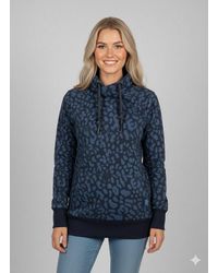 Ragwear - Sweatshirt Neska Leo O Mit Asymmetrischem Ausschnitt, Hoher Schalkragen, Langarm-Design - Lyst