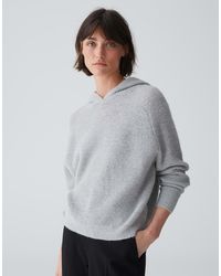 Opus - Kapuzenpullover Strick Hoodie POODY Loose mit Alpaka - Lyst