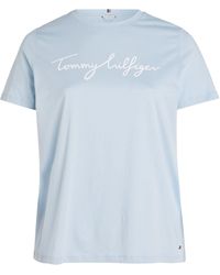 Tommy Hilfiger - T-Shirt CRV REG C-NK SIGNATURE TEE SS Große Größen - Lyst