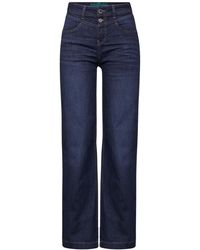 Street One - Regular-fit-Jeans QR Wide Leg,casualfit,hw,widel, dark blue soft washed - Lyst