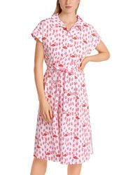 Marc Cain - "Collection Summer Flash" Premium mode Polokleid mit Flamingoprint - Lyst