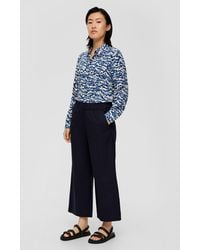 S.oliver - Stoffhose Relaxed: Culotte aus Baumwolle - Lyst