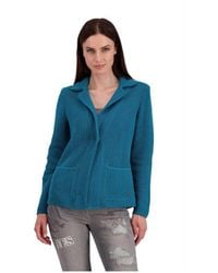Monari - Strickjacke petrol passform textil (1-tlg) - Lyst