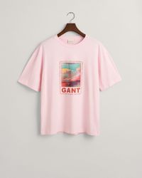 GANT - Washed Graphic T-Shirt - Lyst