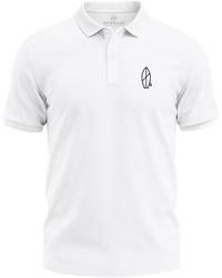 Neverless - Poloshirt Surfbrett Kurzarm Polohemd aus Baumwolle mit Print - Lyst