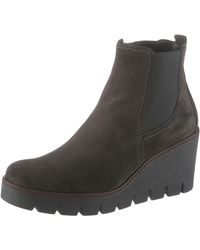 Gabor Chelseaboots mit Ziersteppung - Grau