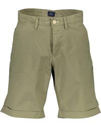 GANT - Pocket- Bermuda Hose Grün: 5 Taschen, Knopf, Reißverschluss & Logo - Lyst